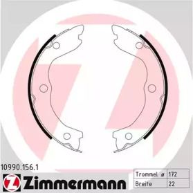 Тормозные колодки ручника на Nissan X-Trail  Otto Zimmermann 10990.156.1.