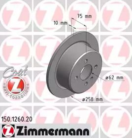 Тормозной диск на BMW 3  Otto Zimmermann 150.1260.20.