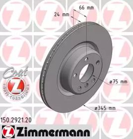 Вентилируемый тормозной диск Otto Zimmermann 150.2921.20.