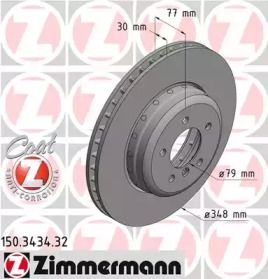 Вентилируемый тормозной диск Otto Zimmermann 150.3434.32.