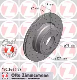 Вентилируемый тормозной диск с перфорацией Otto Zimmermann 150.3464.52.