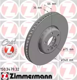 Вентильований гальмівний диск Otto Zimmermann 150.3479.32.
