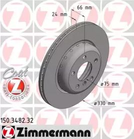 Вентильований гальмівний диск на БМВ Е10 Otto Zimmermann 150.3482.32.
