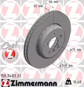 Вентилируемый тормозной диск Otto Zimmermann 150.3483.32.
