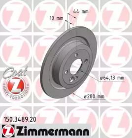 Тормозной диск Otto Zimmermann 150.3489.20.
