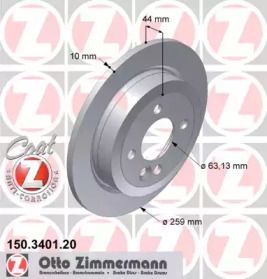 Тормозной диск Otto Zimmermann 150.3401.20.