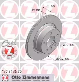 Перфорированный тормозной диск на BMW Z4  Otto Zimmermann 150.3436.20.