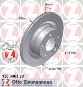 Вентильований гальмівний диск Otto Zimmermann 150.3463.20.