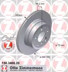 Перфорированный тормозной диск Otto Zimmermann 150.3466.20.