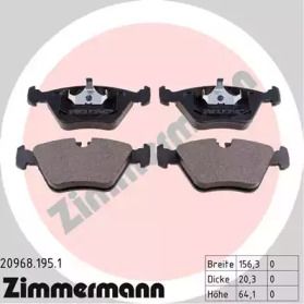Тормозные колодки на BMW E34 Otto Zimmermann 20968.195.1.