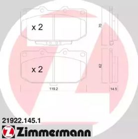 Гальмівні колодки на Nissan 300ZX  Otto Zimmermann 21922.145.1.