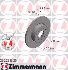 Гальмівний диск Otto Zimmermann 230.2313.20.