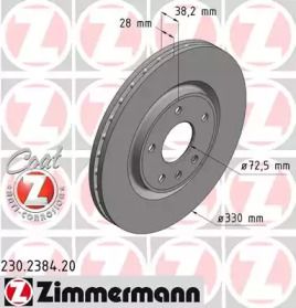 Вентилируемый тормозной диск Otto Zimmermann 230.2384.20.