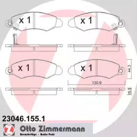 Гальмівні колодки на Subaru Justy  Otto Zimmermann 23046.155.1.