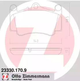 Гальмівні колодки на Porsche 911  Otto Zimmermann 23330.170.9.