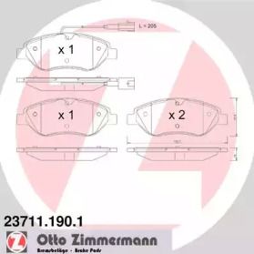 Тормозные колодки Otto Zimmermann 23711.190.1.