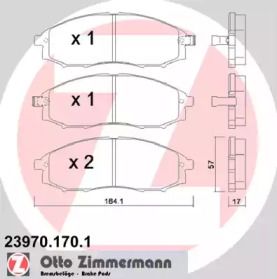 Тормозные колодки Otto Zimmermann 23970.170.1.