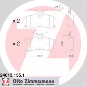Гальмівні колодки на Opel Arena  Otto Zimmermann 24013.155.1.