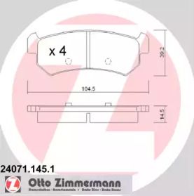 Тормозные колодки Otto Zimmermann 24071.145.1.