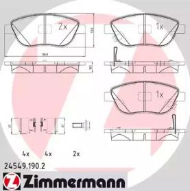 Тормозные колодки на Opel Corsa D Otto Zimmermann 24549.190.2.