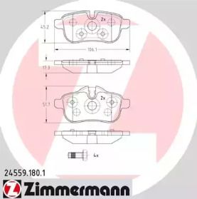 Гальмівні колодки Otto Zimmermann 24559.180.1.