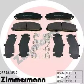 Тормозные колодки на Volkswagen Routan  Otto Zimmermann 25378.185.2.