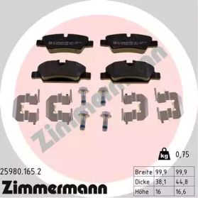 Гальмівні колодки на Mini Cooper  Otto Zimmermann 25980.165.2.