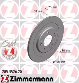 Тормозной диск Otto Zimmermann 285.3526.20.