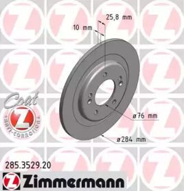 Тормозной диск на Киа Сид  Otto Zimmermann 285.3529.20.