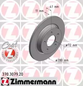Тормозной диск Otto Zimmermann 370.3079.20.