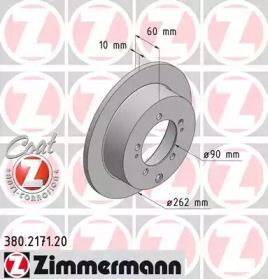 Гальмівний диск на Mitsubishi Space Runner  Otto Zimmermann 380.2171.20.