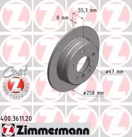Тормозной диск Otto Zimmermann 400.3611.20.