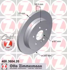 Тормозной диск на Mercedes-Benz ML 320 Otto Zimmermann 400.3604.20.