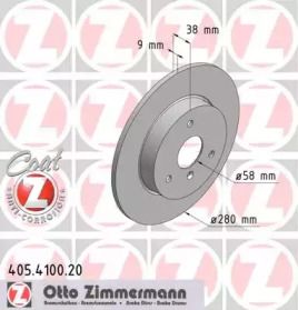 Гальмівний диск на Смарт Родстер  Otto Zimmermann 405.4100.20.