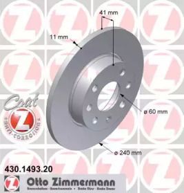 Гальмівний диск на Opel Corsa C Otto Zimmermann 430.1493.20.