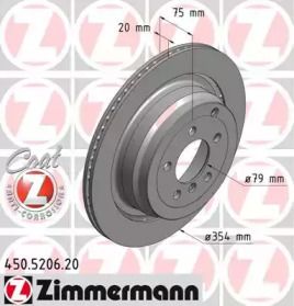 Перфорированный тормозной диск Otto Zimmermann 450.5206.20.