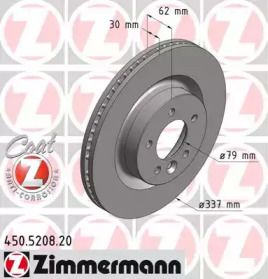 Вентилируемый тормозной диск Otto Zimmermann 450.5208.20.
