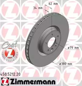 Вентилируемый тормозной диск Otto Zimmermann 450.5212.20.