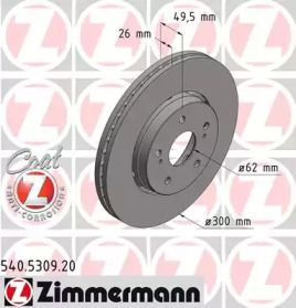 Перфорированный тормозной диск Otto Zimmermann 540.5309.20.