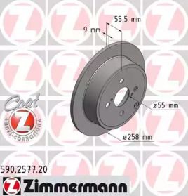 Гальмівний диск Otto Zimmermann 590.2577.20.