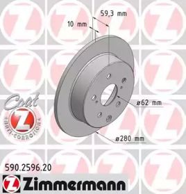 Тормозной диск Otto Zimmermann 590.2596.20.