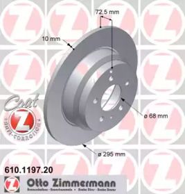 Тормозной диск Otto Zimmermann 610.1197.20.