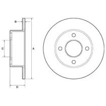 Тормозной диск на Ауди 100  Delphi BG2343.