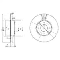 Вентильований гальмівний диск на Рено Сафран  Delphi BG2693.