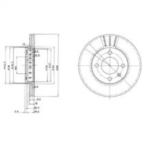 Вентилируемый тормозной диск на Сеат Ароса  Delphi BG2982.
