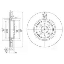 Вентильований гальмівний диск на Fiat Coupe  Delphi BG3387.