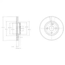 Вентилируемый тормозной диск Delphi BG3966.