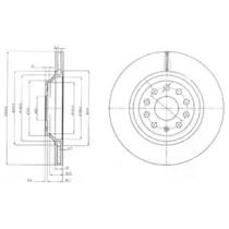 Вентилируемый тормозной диск на Фольксваген Пассат Сс  Delphi BG3975.