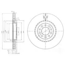 Вентилируемый тормозной диск на Альфа Ромео Джульетта  Delphi BG3993.
