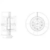 Вентилируемый тормозной диск Delphi BG4141.